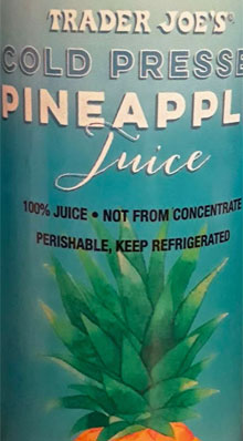 Trader Joe's Cold-Pressed Pineapple Juice