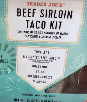 Trader Joe's Beef Sirloin Taco Kit