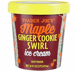 Trader Joe's Maple Ginger Cookie Swirl Ice Cream