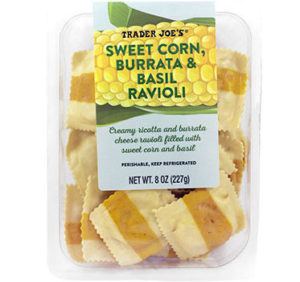 Trader Joe's Sweet Corn, Burrata & Basil Ravioli