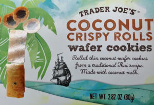 Trader Joe's Coconut Crispy Rolls Wafer Cookies