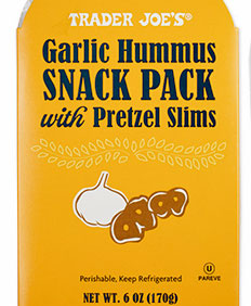 Trader Joe's Garlic Hummus Snack Pack with Pretzel Slims