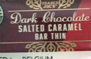 Trader Joe's Dark Chocolate Salted Caramel Bar Thin