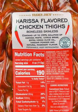 Trader Joe's Harissa Flavored Chicken Thighs