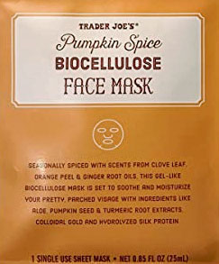 Trader Joe’s Pumpkin Spice Biocellulose Face Mask Reviews