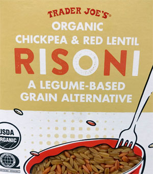 Trader Joe's Organic Chickpea and Red Lentil Risoni