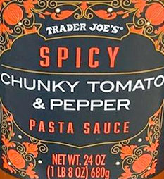 Trader Joe's Spicy Chunky Tomato & Pepper Pasta Sauce