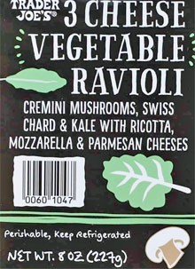 Trader Joe's 3 Cheese Vegetable Ravioli Reviews