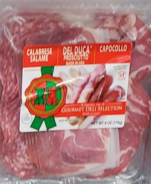 Daniele Gourmet Deli Selection Calabrese Salame, Del Duca Prosciutto, and Capocollo