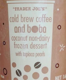 Trader Joe’s Cold Brew Coffee and Boba Coconut Non-Dairy Ice Cream Reviews