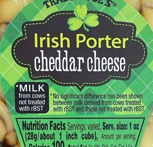 Trader Joe's Irish Porter Cheddar Cheese