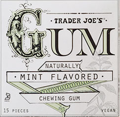Trader Joe's Mint Flavored Chewing Gum