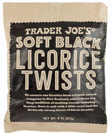 Trader Joe's Soft Black Licorice Twists