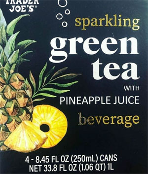 Trader Joe’s Sparkling Green Tea with Pineapple Juice Beverage Reviews