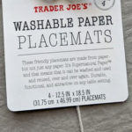 Trader Joe's Washable Paper Placemats
