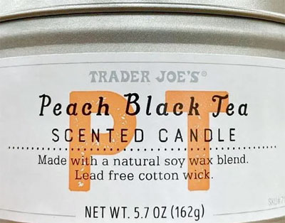 Trader Joe’s Peach Black Tea Candle Reviews