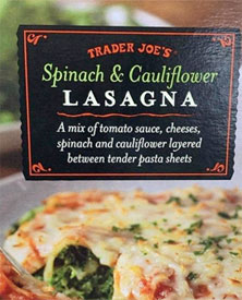 Trader Joe's Spinach & Cauliflower Lasagna