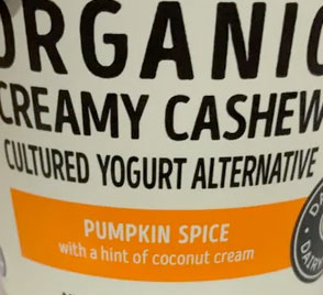 Trader Joe’s Organic Creamy Cashew Pumpkin Spice Yogurt Reviews