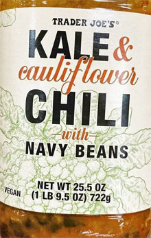 Trader Joe's Kale & Cauliflower Chili with Navy Beans