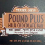 Trader Joe's Pound Plus Milk Chocolate Bar with Caramel, Pretzel Bits & Sea Salt