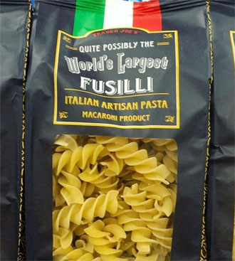 Trader Joe's World's Largest Fusilli Pasta