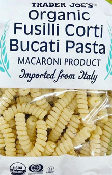 Trader Joe’s Organic Fusilli Corti Bucati Pasta Reviews