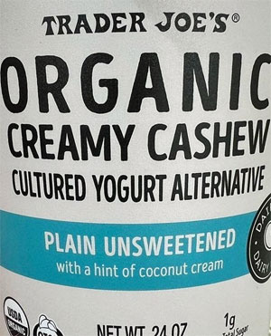 Trader Joe's Organic Creamy Cashew Cultured Yogurt Alternative