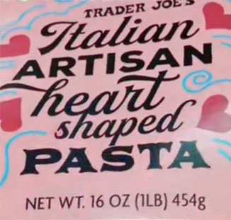 Trader Joe's Italian Artisan Heart Shaped Pasta