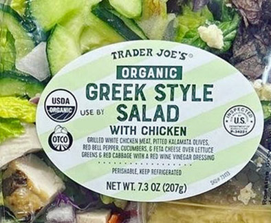 Trader Joe’s Organic Greek Style Salad with Chicken Reviews