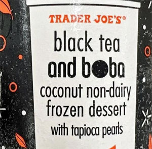 Trader Joe's Black Tea and Boba Ice Cream