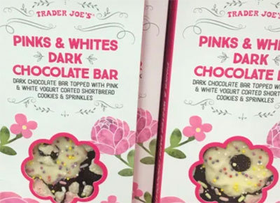 Trader Joe’s Pinks & Whites Dark Chocolate Bar Reviews