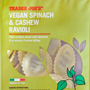 Trader Joe's Vegan Spinach & Cashew Ravioli