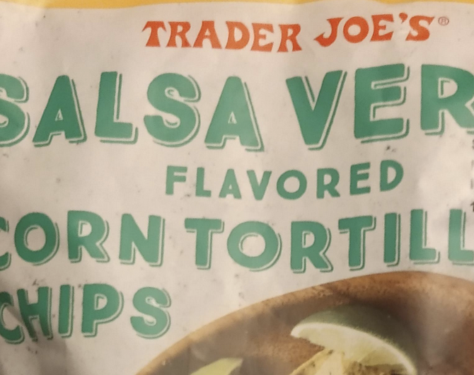 Trader Joe's Salsa Verde Flavored Corn Tortilla Chips
