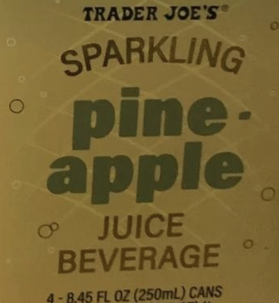 Trader Joe's Sparkling Pineapple Juice