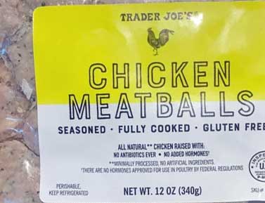 Trader Joe's Chicken Meatballs