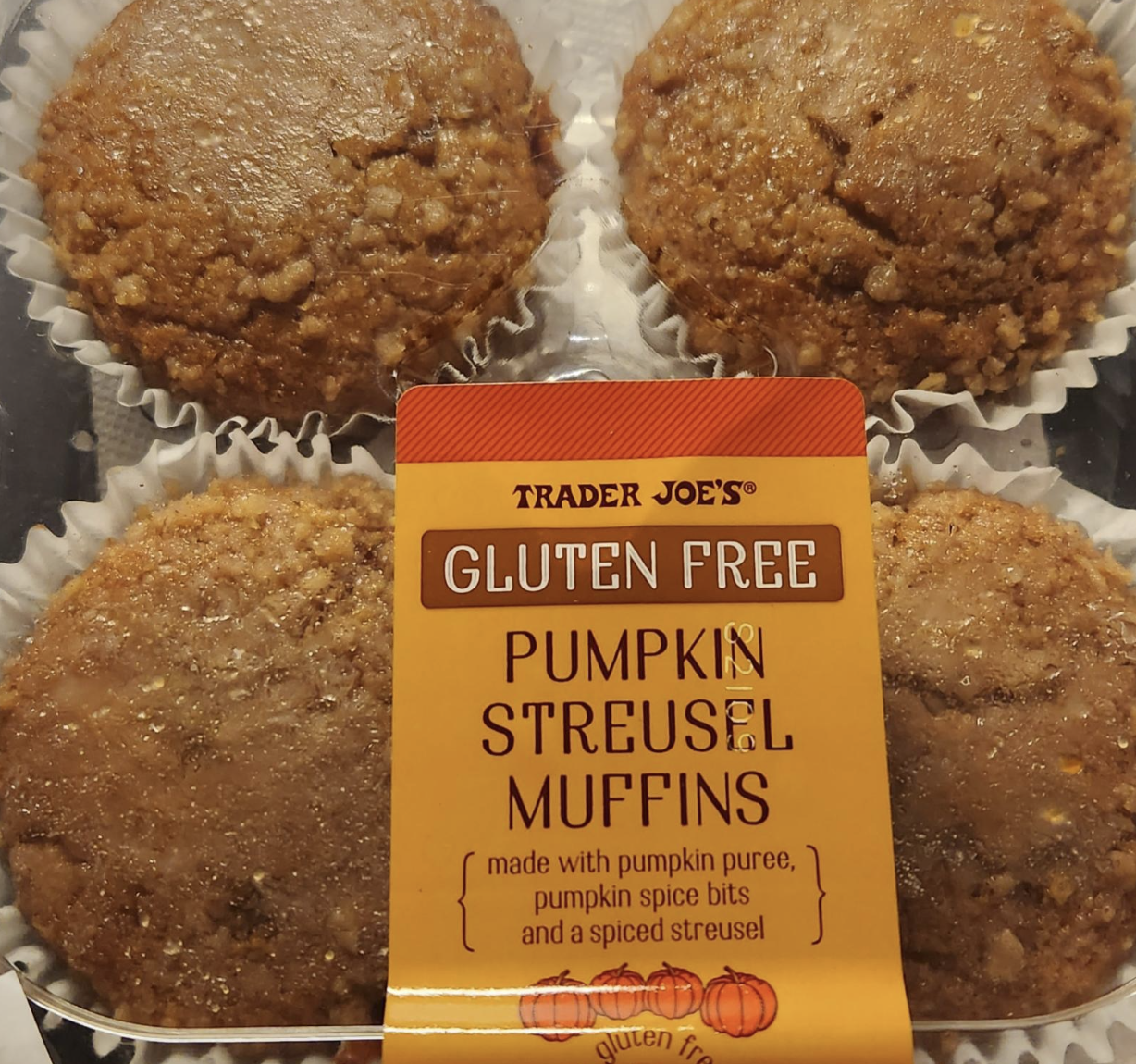 Trader Joe's Gluten Free Pumpkin Streusel Muffins