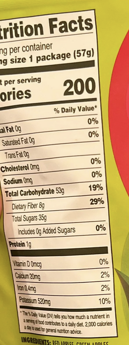 apple chip duo nutrition facts
