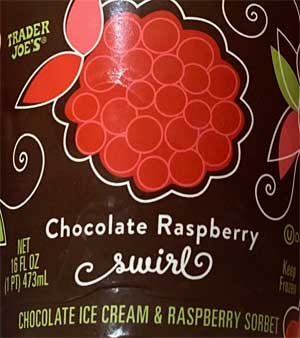 Trader Joe's Chocolate Ice Cream & Raspberry Sorbet Swirl