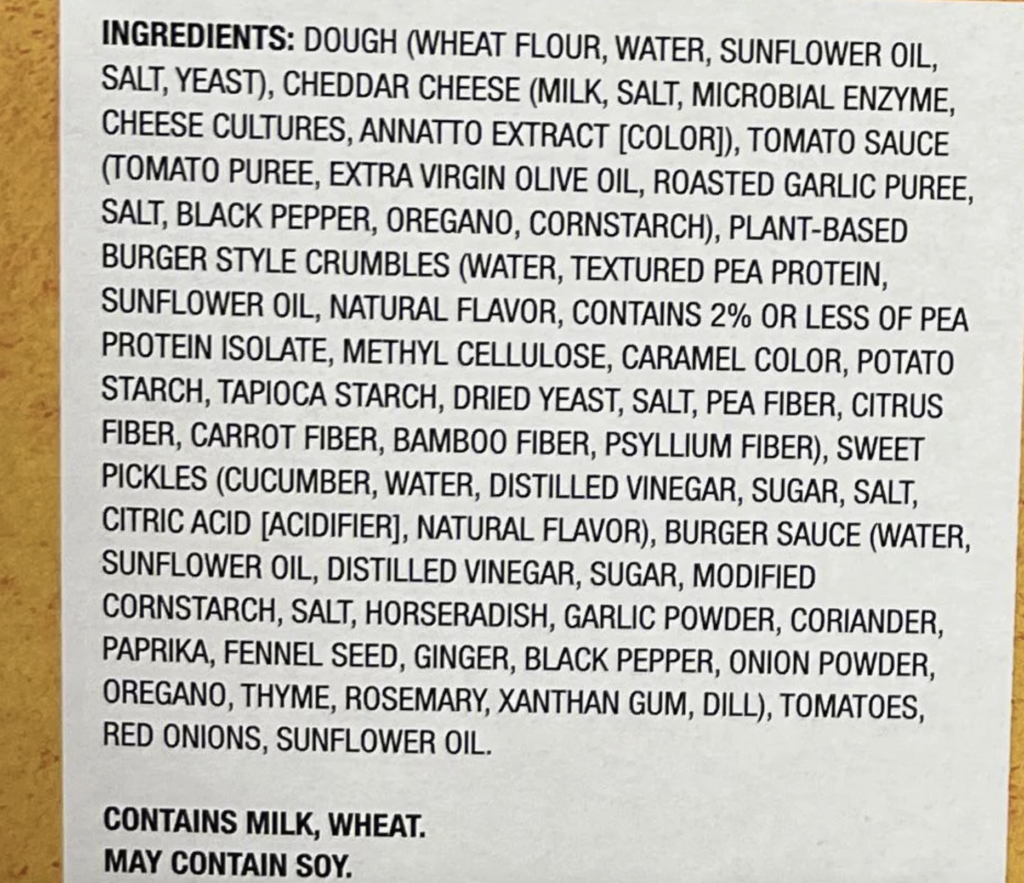 Trader Joe's Vegetarian Meatless Cheeseburger Pizza Reviews Trader