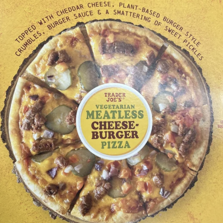 Trader Joe's Vegetarian Meatless Cheeseburger Pizza