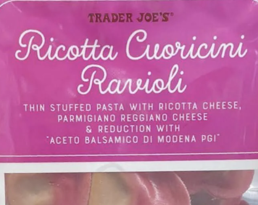 Trader Joe's Heart-Shaped Ricotta Cuoricini Ravioli