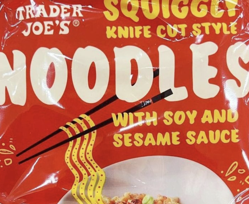 Trader Joe's Squiggly Knife Cut Noodles with Soy & Sesame Sauce
