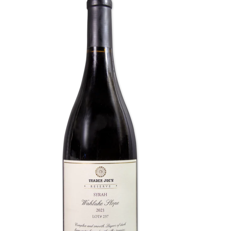 Trader Joe’s Reserve Syrah Wahluke Slope Wine Reviews