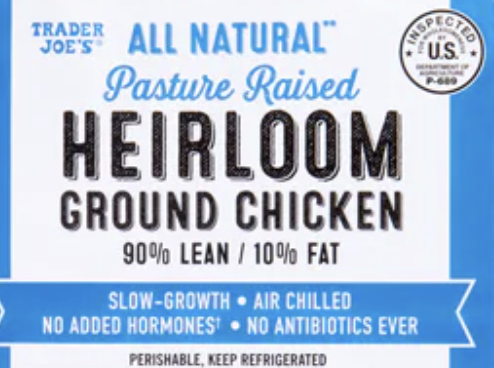 Trader Joe's Heirloom Ground Chicken