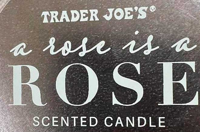 Trader Joe's a Rose is a Rose Scented Candle