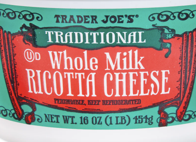 Trader Joe's Traditional Whole Milk Ricotta Cheese