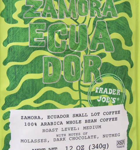 Trader Joe’s Zamora Ecuador Small Lot Coffee Reviews
