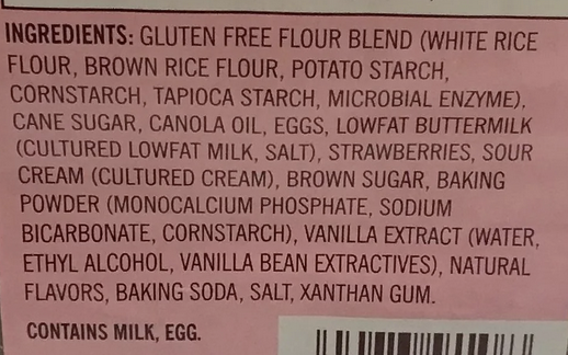 Gluten-Free Strawberry Muffins Ingredients