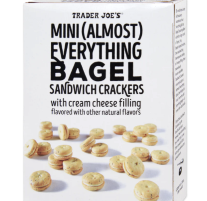 Trader Joe's Mini (Almost) Everything Bagel Sandwich Crackers with Cream Cheese Filling