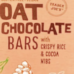 Trader Joe's Oat Chocolate Bars with Crispy Rice & Cocoa Nibs
